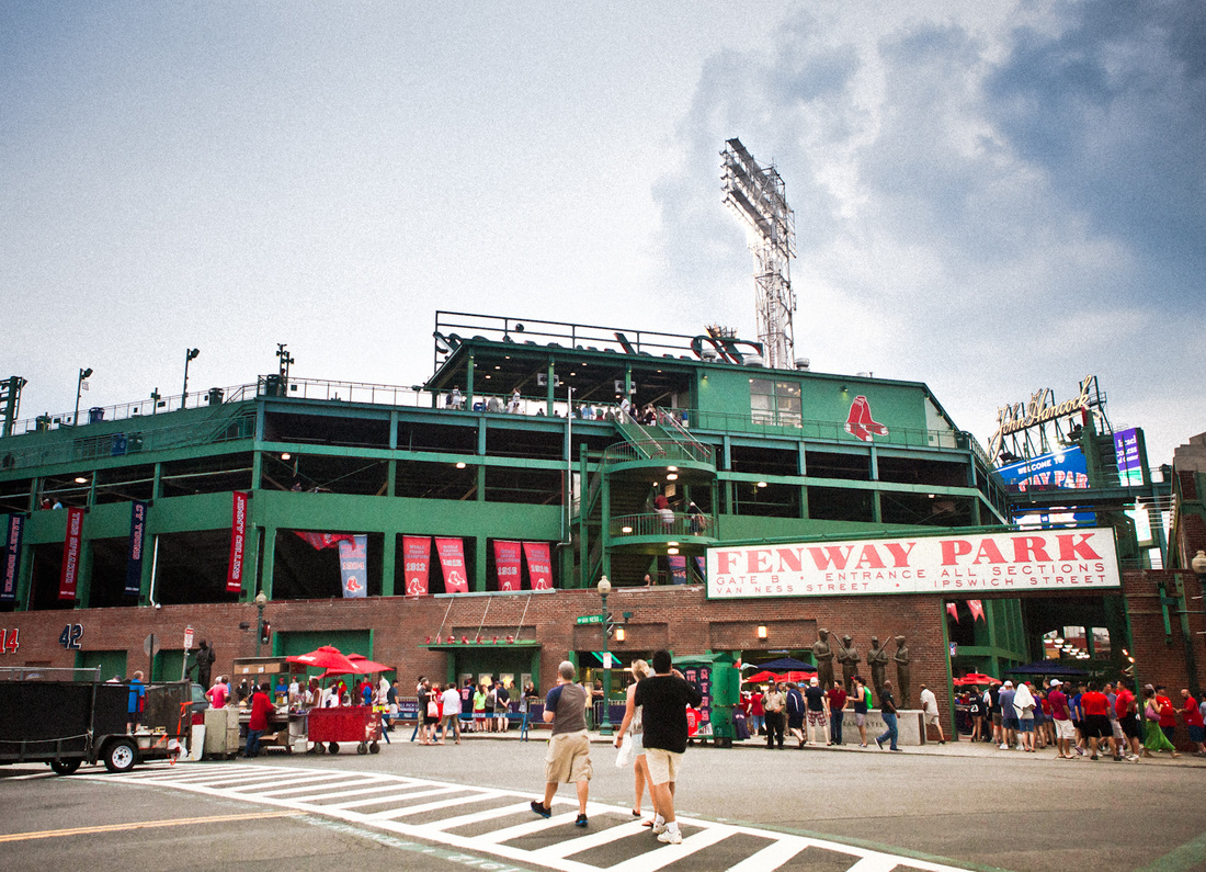 The Ipswich Street entrance to Fenway Park, home of the Boston Red